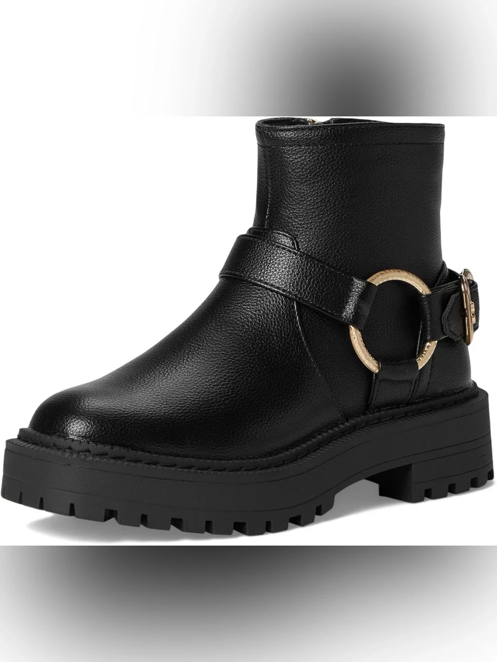 Sam Edelman Lucianna Maria Black Lug Sole Ankle Boots Sz 4 Kids BNWB